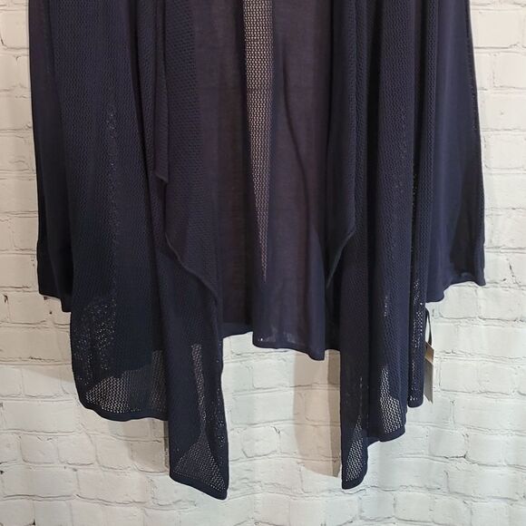 Emaline woman plus size 1X navy blue cardigan NWT - Picture 3 of 10